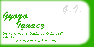 gyozo ignacz business card